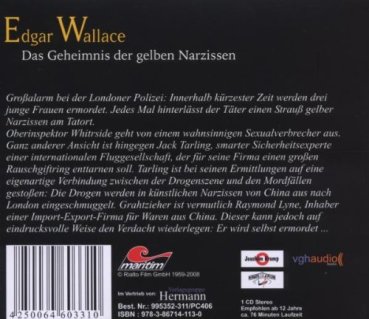Edgar Wallace Das Geheimnis der gelben Narzissen Film-Hörspiel CD