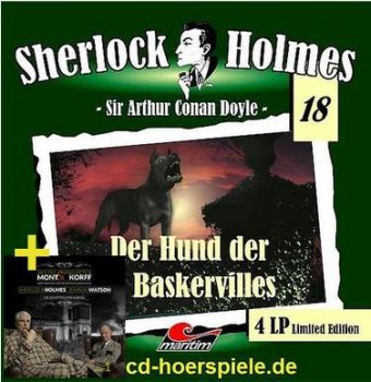 Sherlock Holmes Folge 18 Der Hund der Baskervilles - 4 LP Maritim Verlag + 1 Vinyl Hermann Media